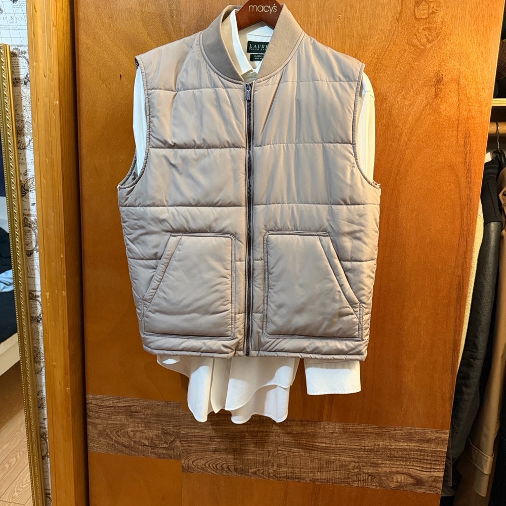 Bugatchi Tan Quilted Vest